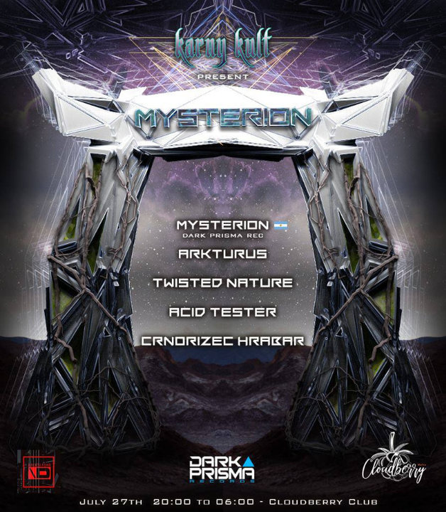 Karny Kult Presents : Mysterion & Will O Wisp (Dark Prisma Records) 27 Jul '19, 19:00