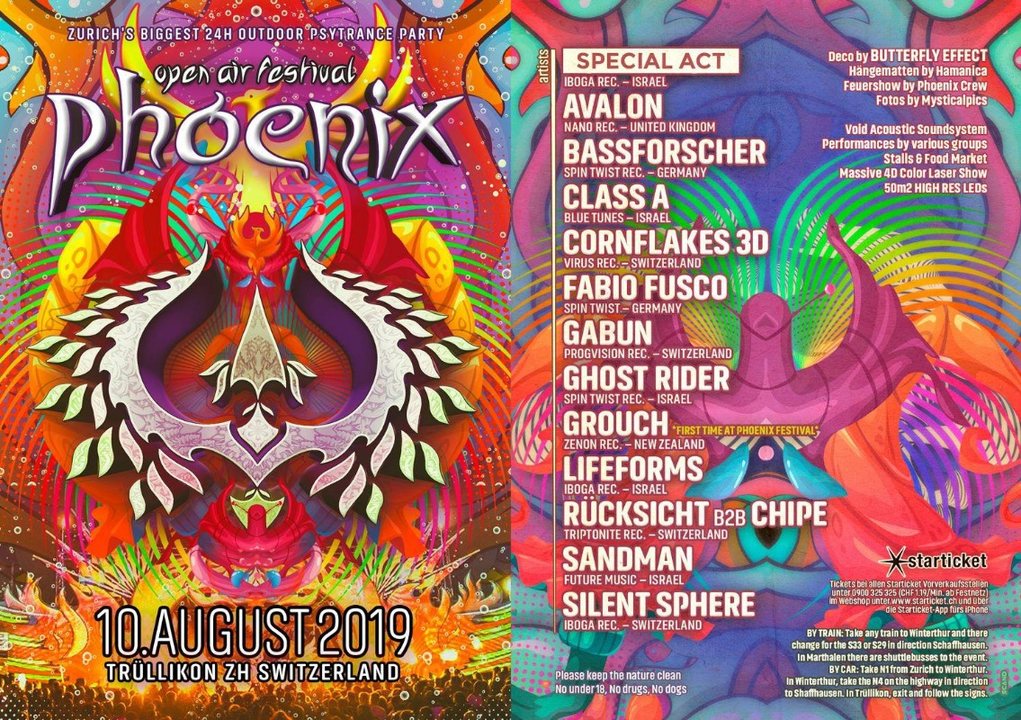 Phoenix Festival 2019 - Die grösste Outdoor Afterparade Party 10 Aug '19, 12:00
