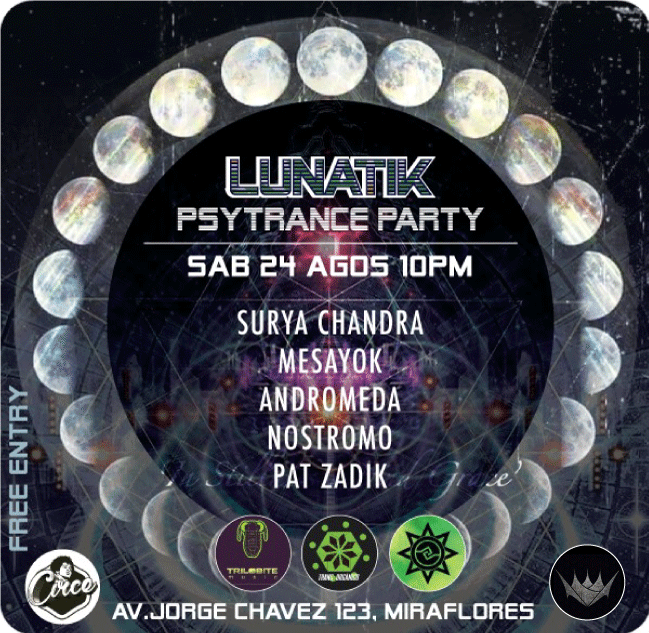 Lunatik Psytrance Party 24 Aug '19, 22:00