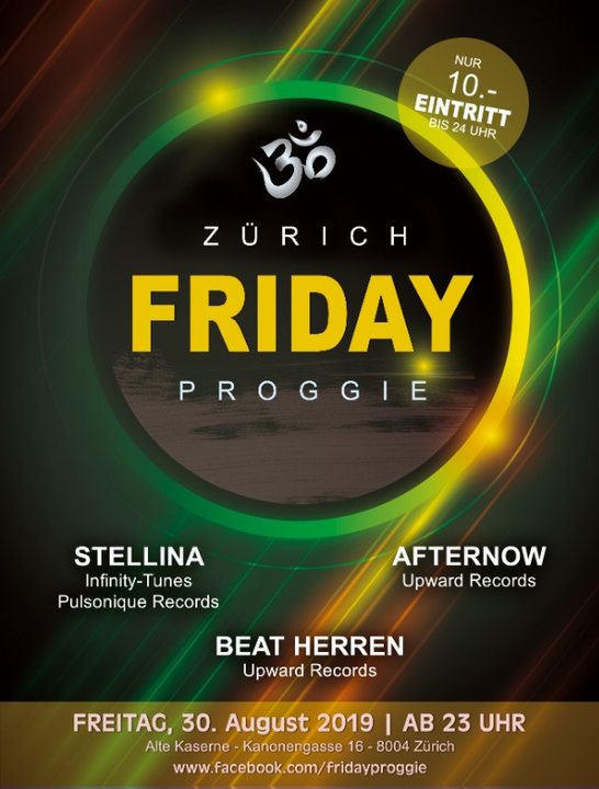 Friday Proggie - Edition alte Kaserne Zürich 30 Aug '19, 23:00