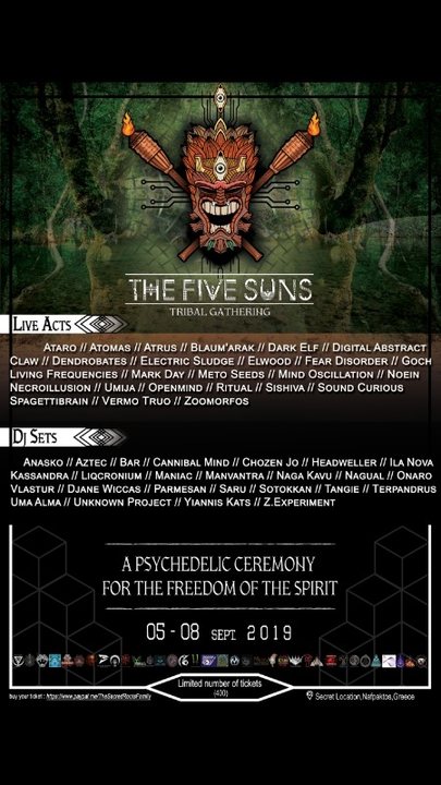 THE FIVE SUNS GATHERING 5 Sep '19, 19:00