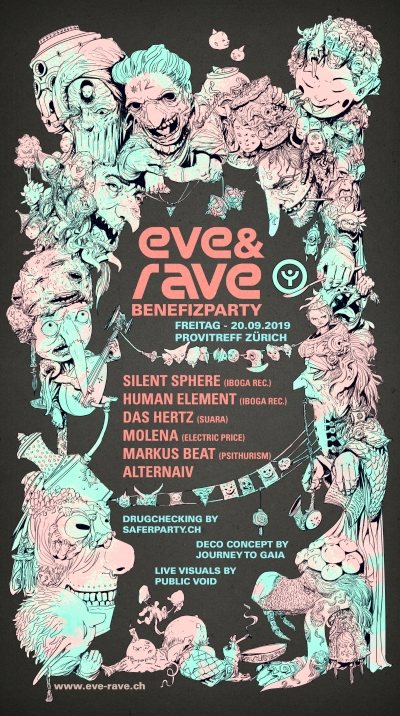 eve&rave Benefizparty 2019 inkl. Drugchecking 20 Sep '19, 22:00