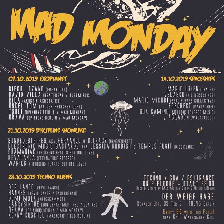 Mad Monday presents Exoplanet 7 Oct '19, 23:00