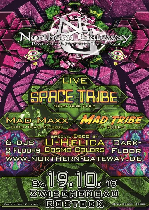 Northern Gateway - Space Tribe, Mad Maxx & Mad Tribe + Darkfloor 19 Oct '19, 23:00