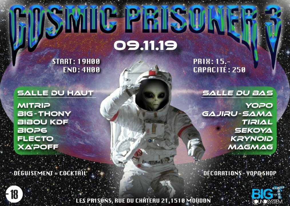 Cosmic Prisoner III 9 Nov '19, 19:00