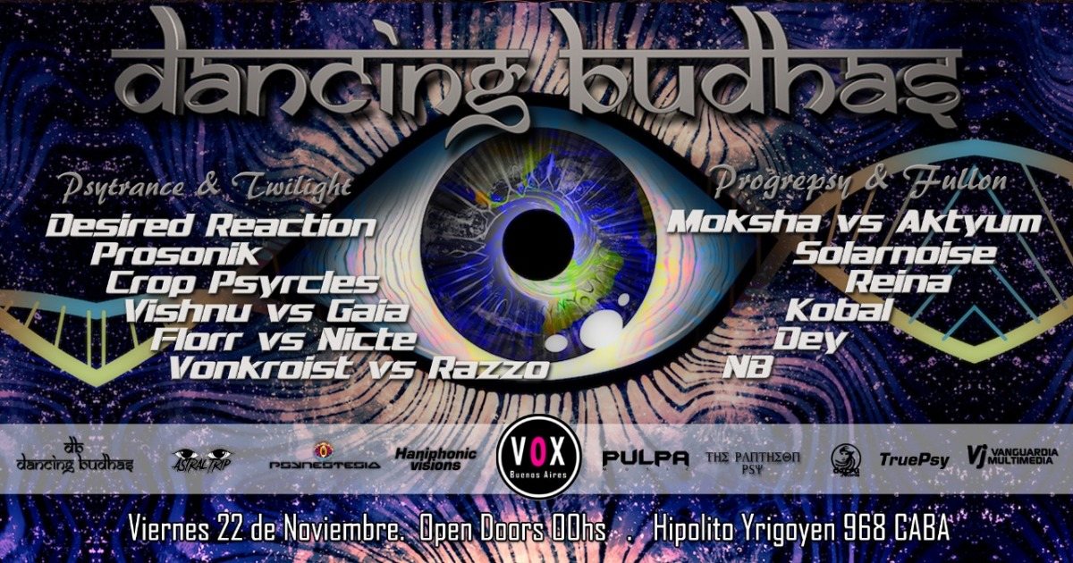Dancing Budhas (2 Dancefloors) 22 Nov '19, 23:30