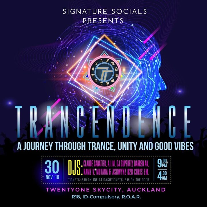 Tracendence Skycity 30 Nov '19, 21:00