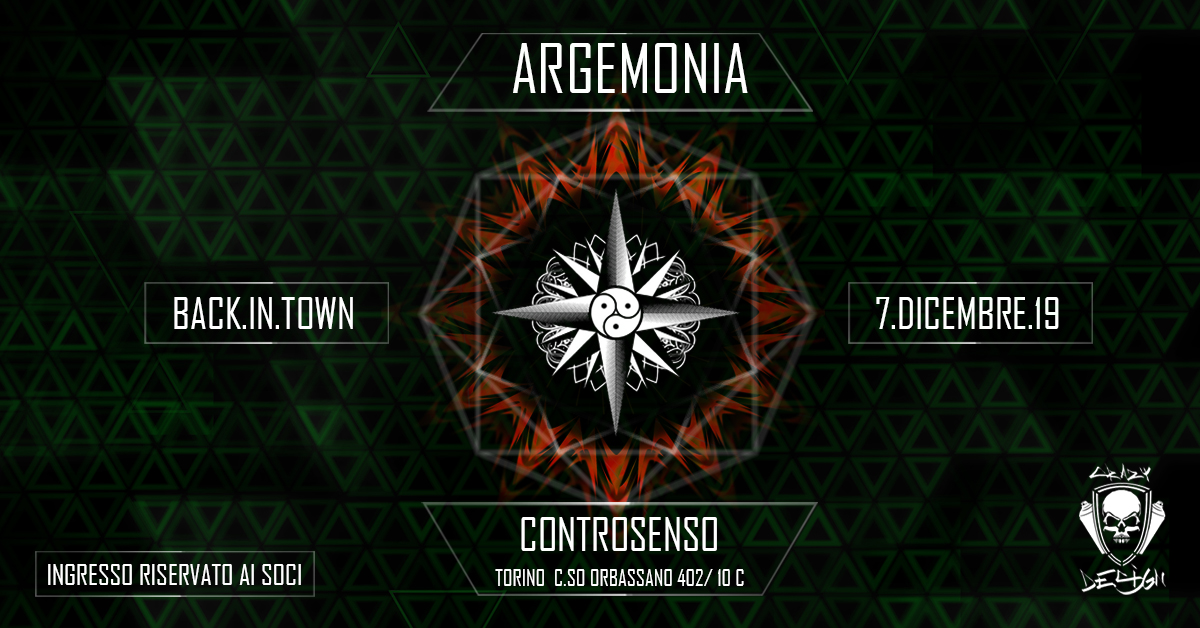 Argemonia Back in Town 7 Dec '19, 23:00