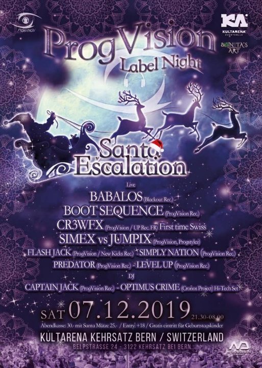 ★ PROGVISIONS SANTA LABELNIGHT ★ w/ Babalos, Boot Sequence, Cr3wfx, uvm. 7 Dec '19, 21:30