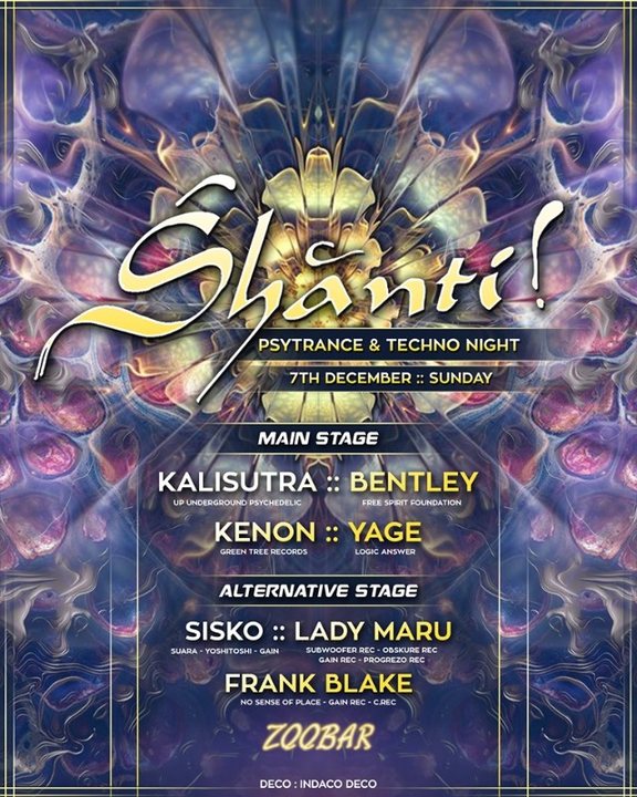 Shanti: Psytrance party 7 Dec '19, 22:00