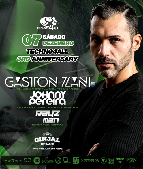 Techno4All 3rd Anniversary - Gaston Zani (ARG) - Free Party 7 Dec '19, 23:00