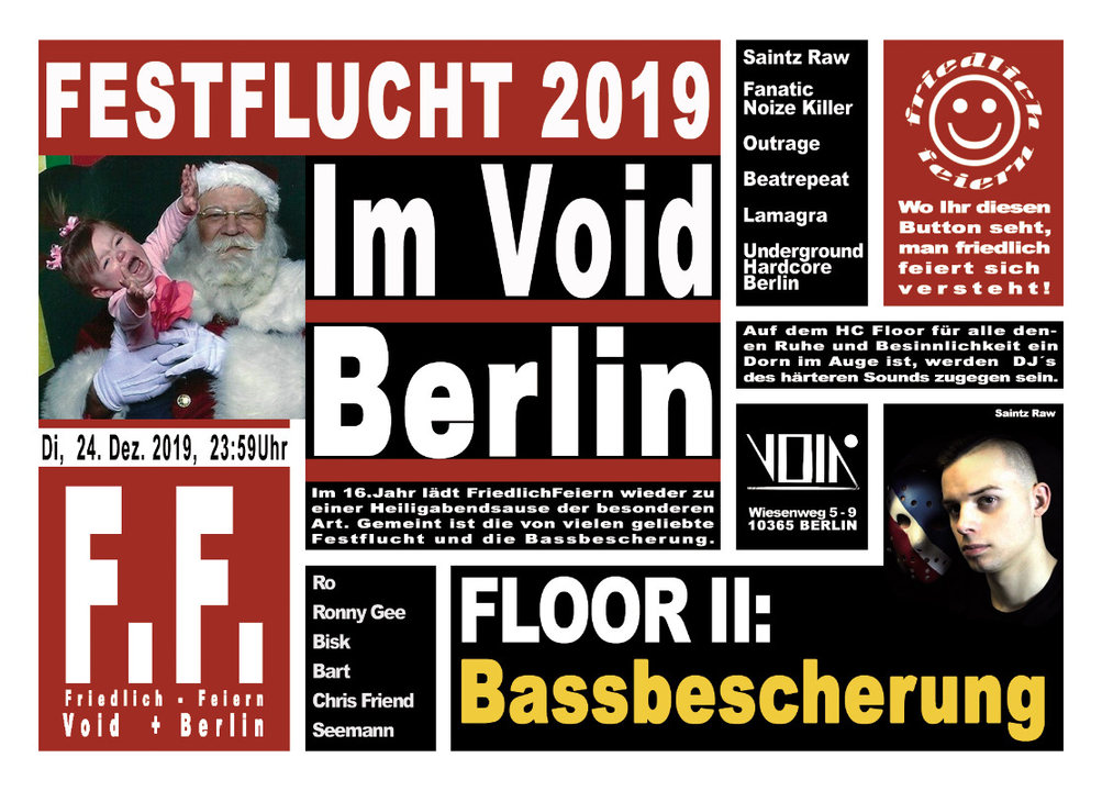 Friedlich Feiern präs. Festflucht 2019 24 Dec '19, 23:30