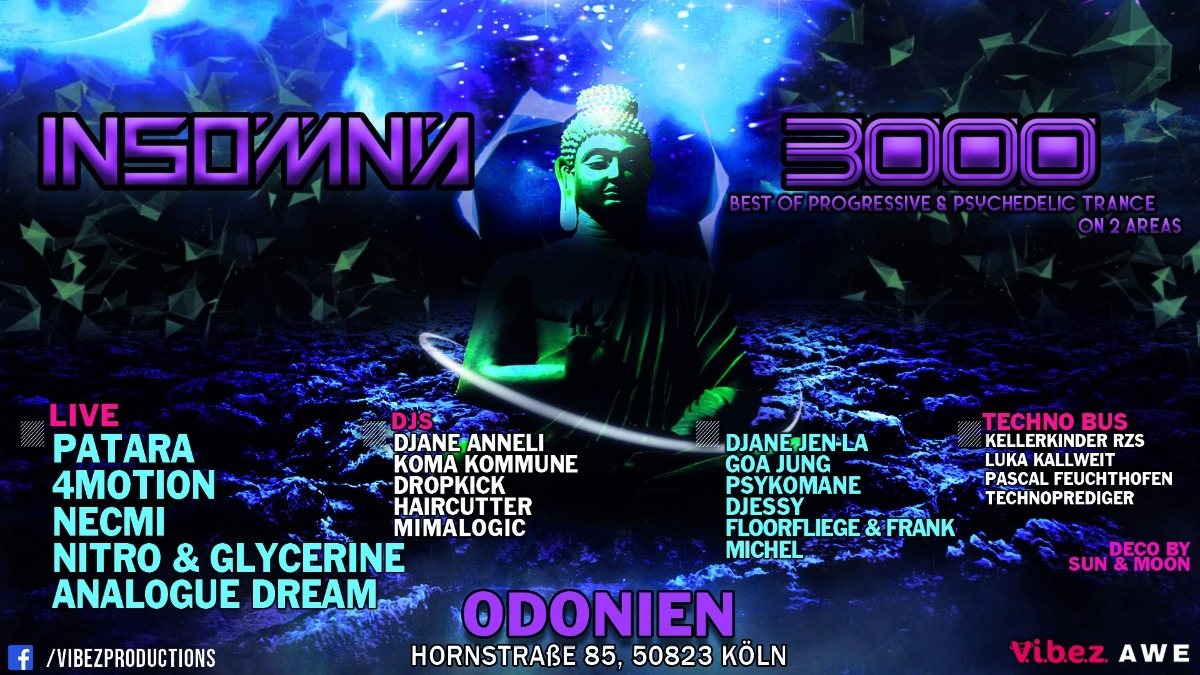 Insomnia 3000 / Progressive / Psychedelic Trance & Techno 27 Dec '19, 22:00
