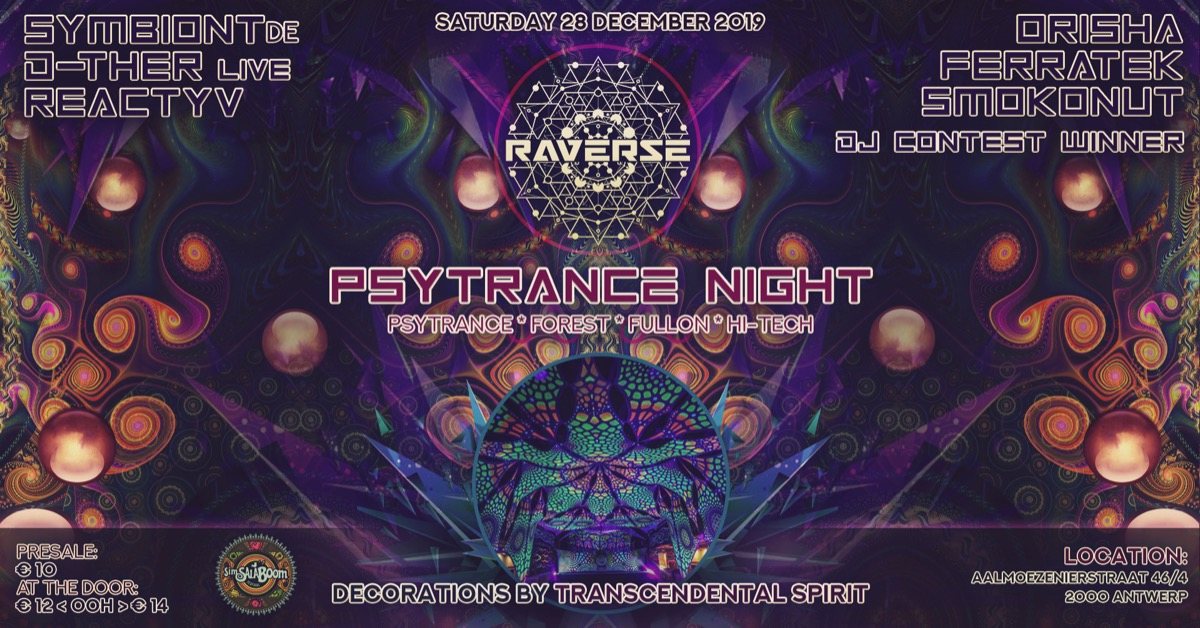 Raverse - Psytrance night 28 Dec '19, 23:00