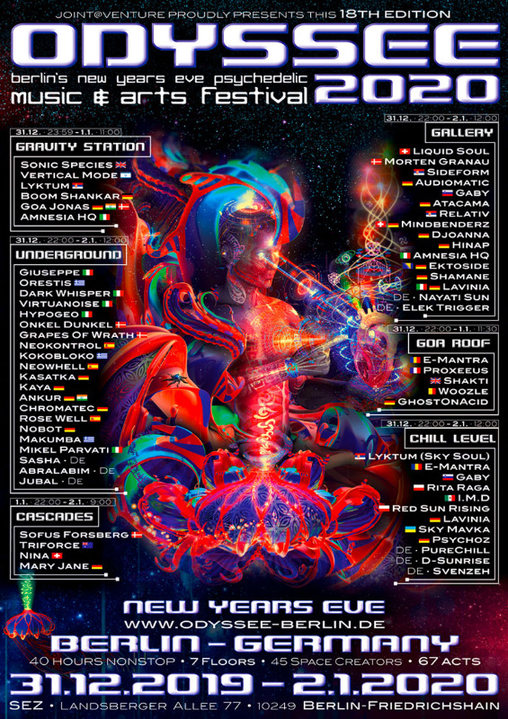 ODYSSEE 2020 - berlins new years eve psychedelic music & arts festival - 31 Dec '19, 22:00