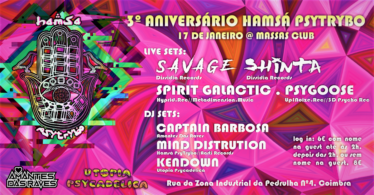 Hamsá Psytrybo 3º Aniversario at Massas Club // Parte 1 17 Jan '20, 23:30
