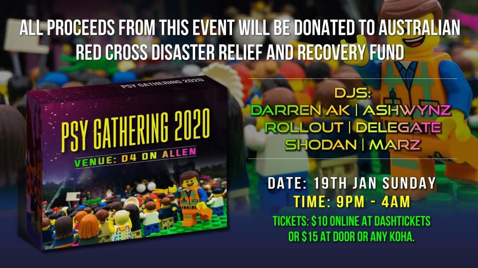 Trancendence Psy Gathering: Aus Bushfires Fundraiser: 19th Jan 19 Jan '20, 21:00