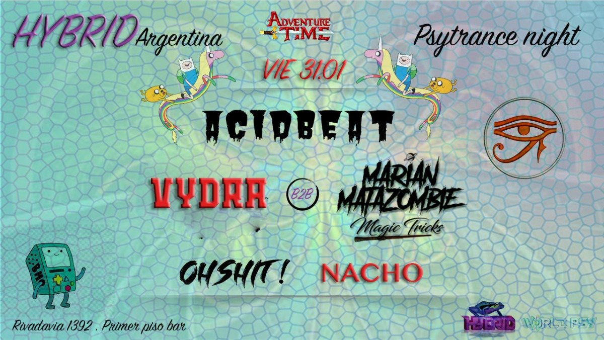 Psytance night at PPB // 50P h 2am // Hybrid Argentina 31 Jan '20, 23:00