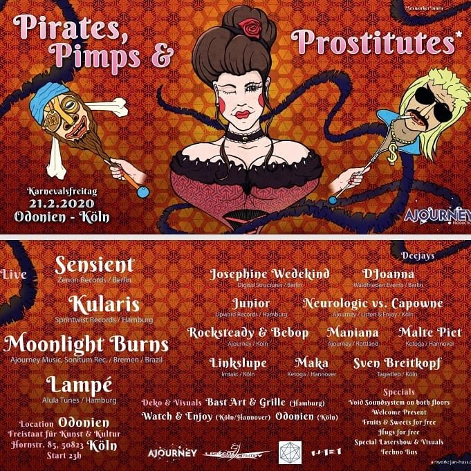 Pirates, Pimps & Prostitutes (Karnevalsfreitag 2020) 21 Feb '20, 23:00