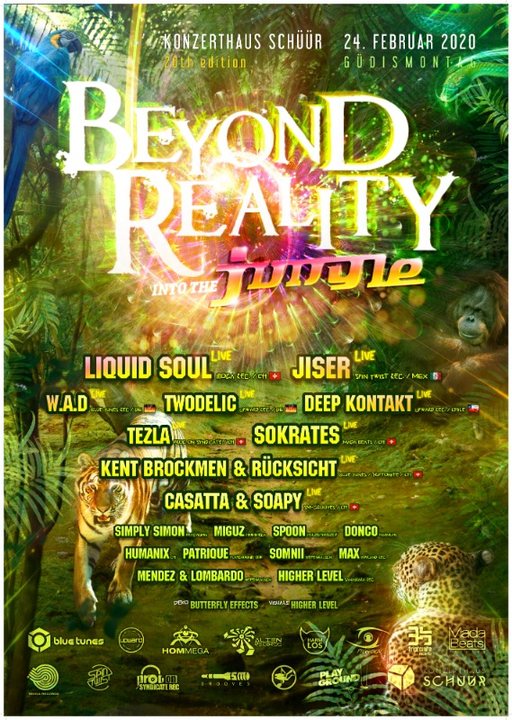 Beyond Reality 20 - Into the Jungle /w Liquid Soul, Jiser, W.A.D, Tezla u.v.m 24 Feb '20, 21:00