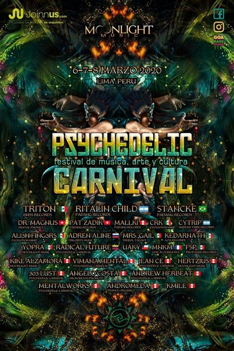 Psychedelic Carnival 2020 Festival de música, arte y cultura 6 Mar '20, 12:00