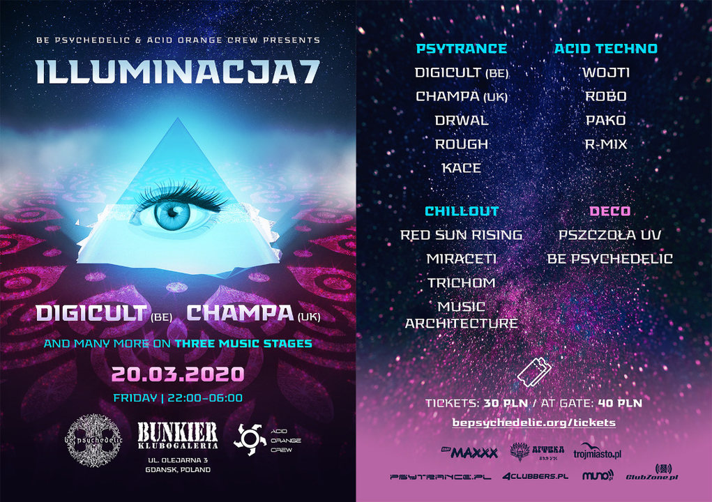 Illuminacja 7 - Be Psychedelic & Acid Orange Crew 20 Mar '20, 22:00
