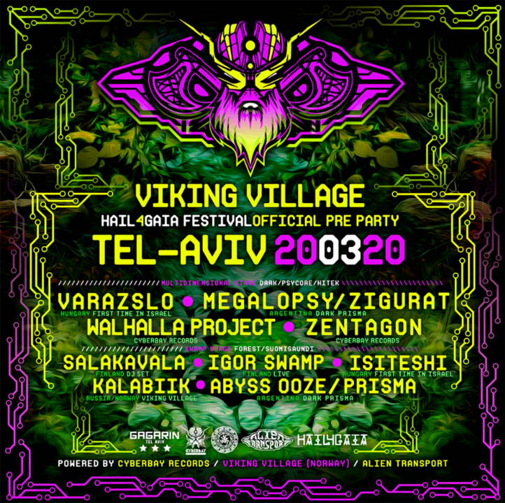 Viking Village "Hail4Gaia" Official PreParty > Tel Aviv! 20 Mar '20, 23:00