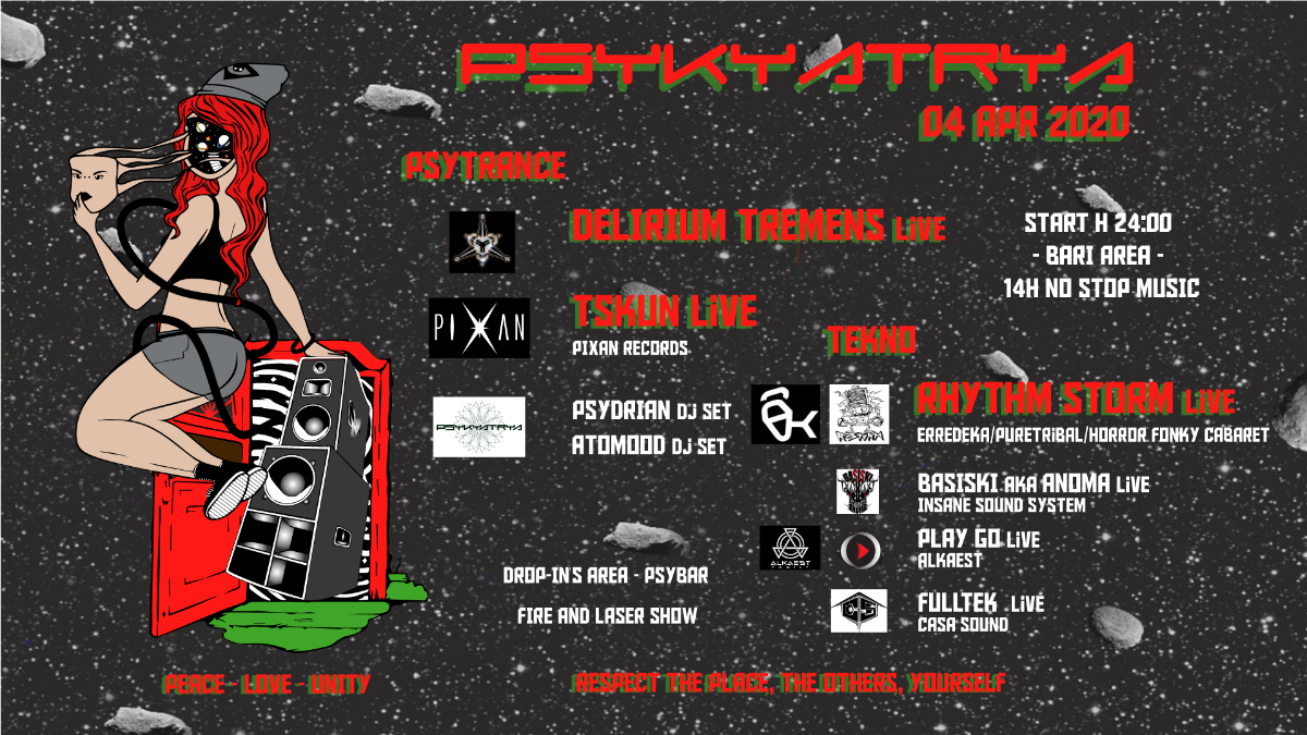 ◤◢ Rhythm Storm • Delirium Tremens • Tskun _Live Tekno & Psy ◣◥ 5 Apr '20, 00:00