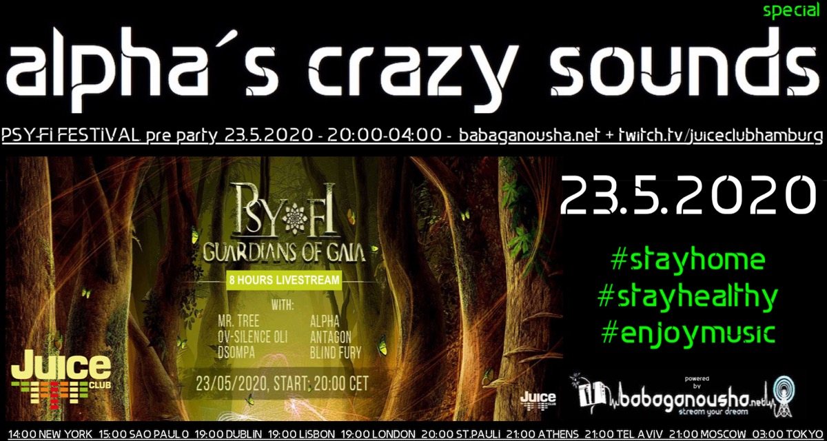 alpha.s crazy sounds special - PSY-FI pre party 23 May '20, 20:00